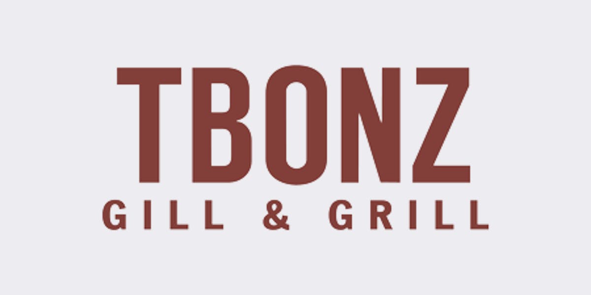 TBonz Gill & Grill restaurant logo - View nutrition facts, calories, and macros for menu items at 80 N Market St, Charleston, SC 29401