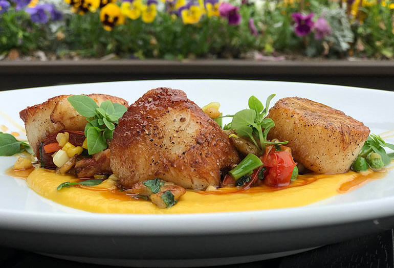 a plate of food on a table