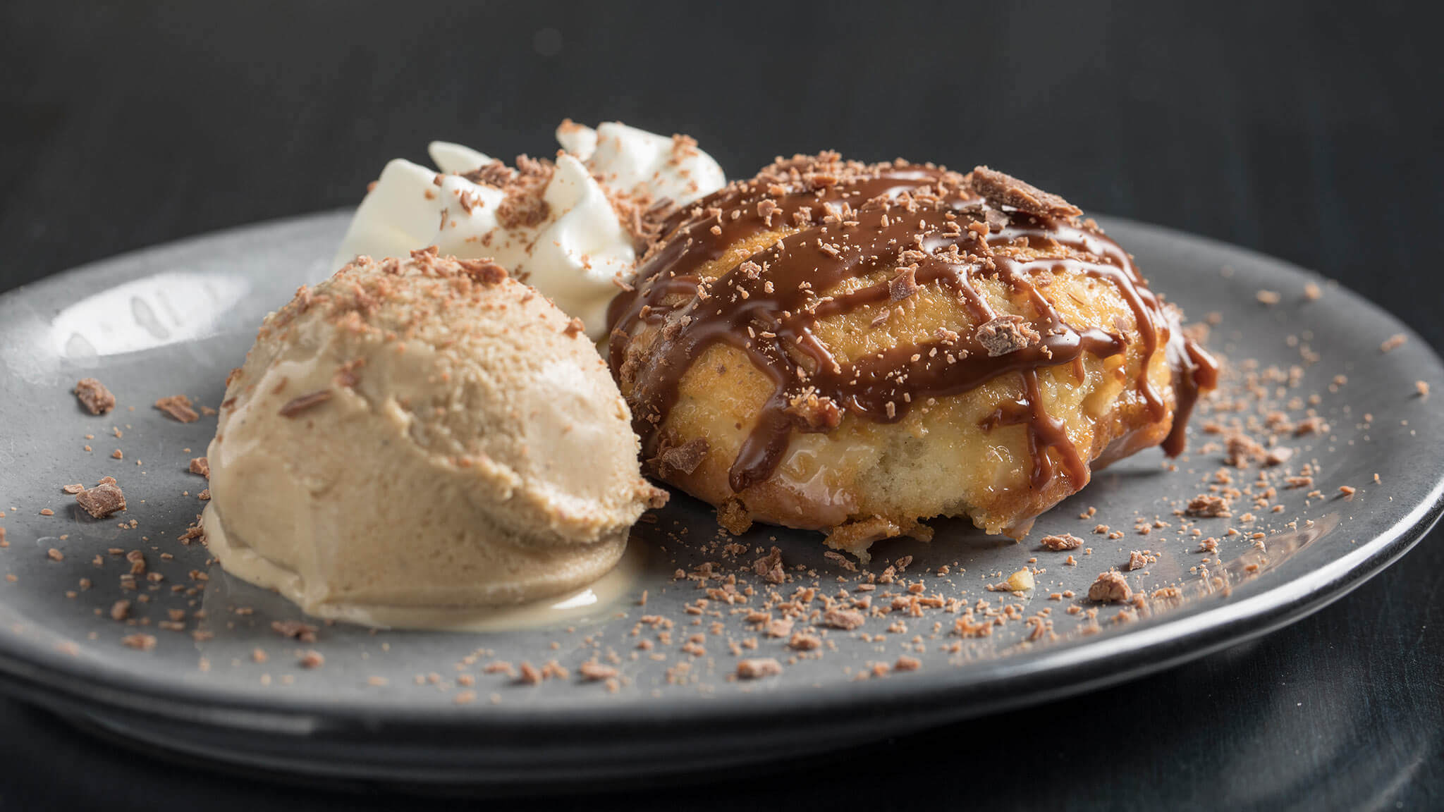 a piece of cake on a plate