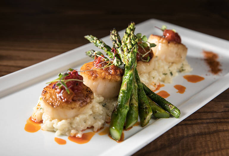 a plate of food with broccoli