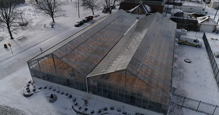 a snow covered street
