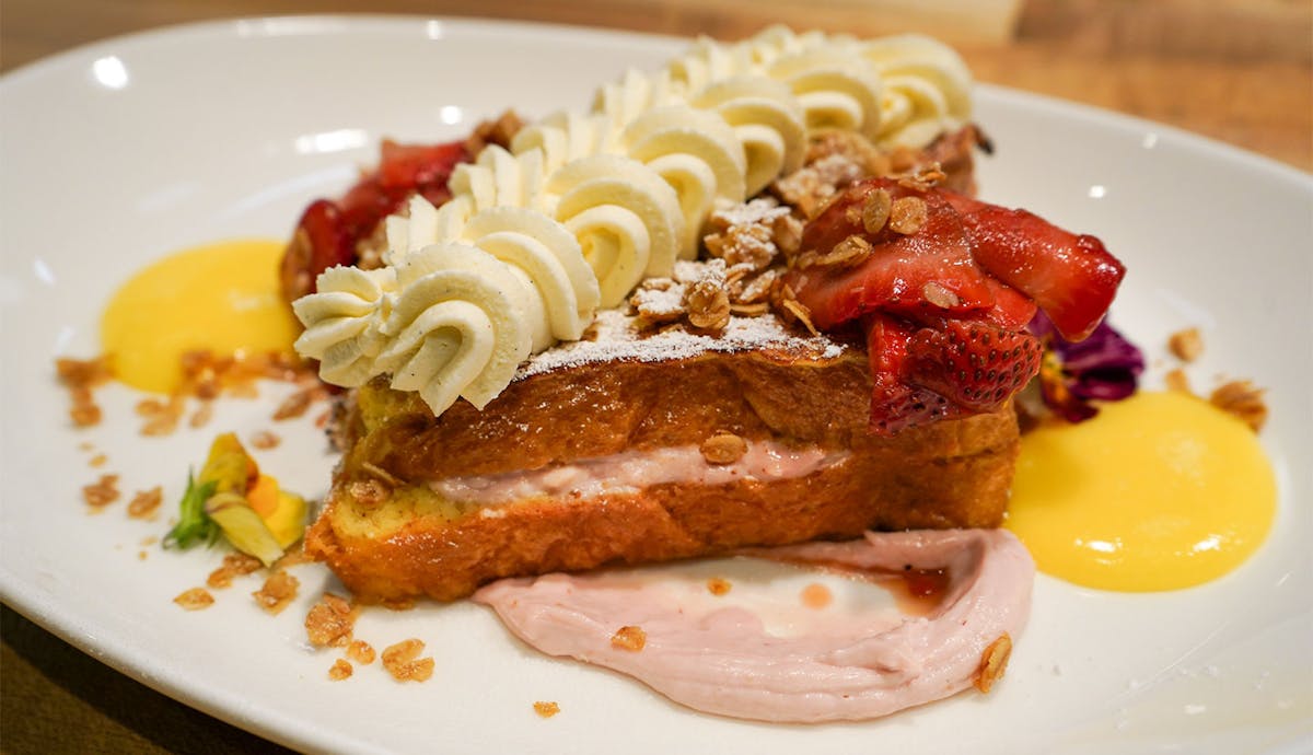 a dessert on a plate