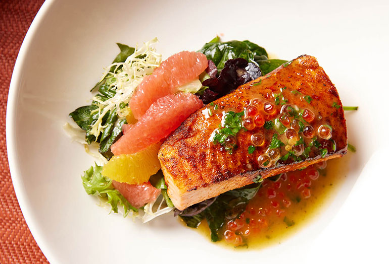 a plate of food on a table