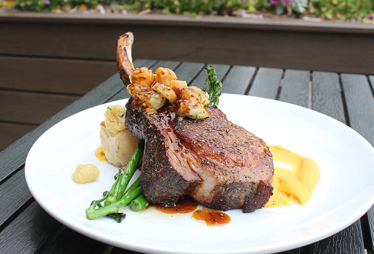 a plate of food on a table