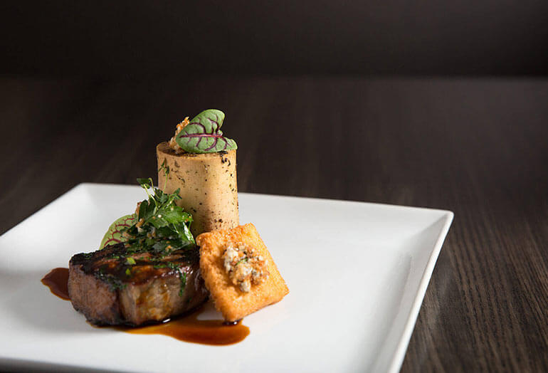 a plate of food on a table