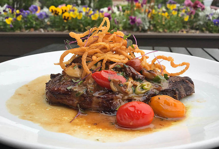 a plate of food on a table