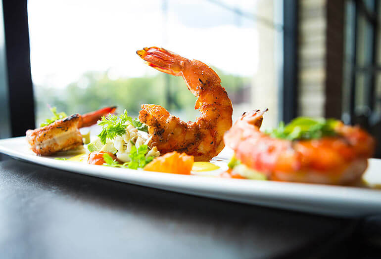 a close up of a plate of food