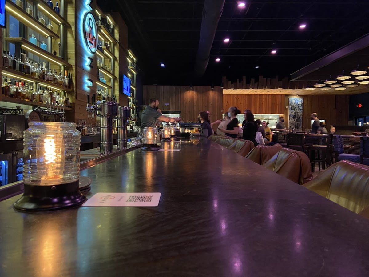 a bar area