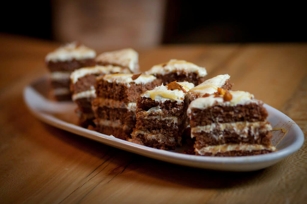 a close up of a piece of cake on a plate