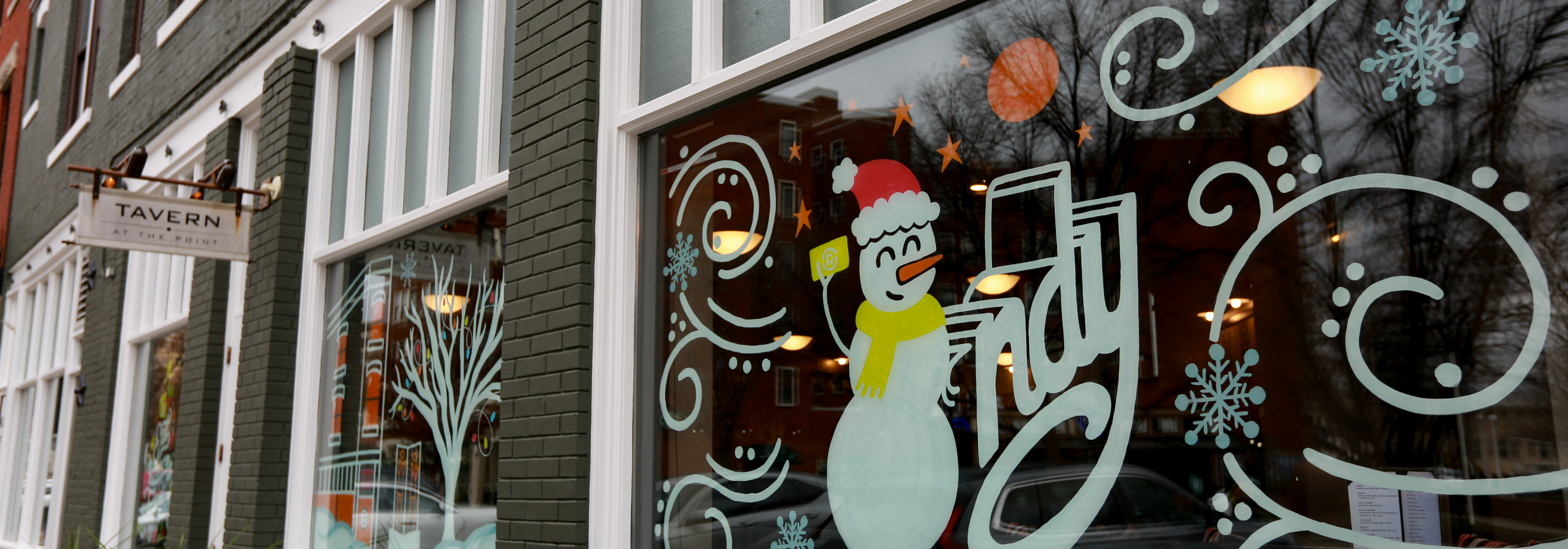 Painted Mural at Tavern At The Point in Downtown Indy