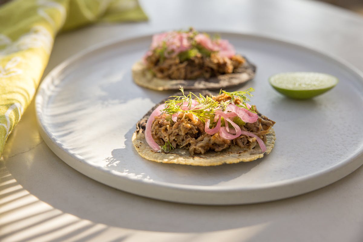 a plate of food on a table