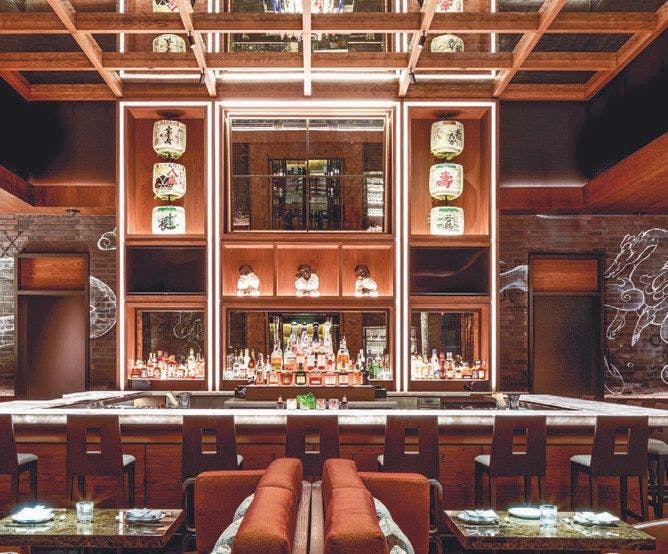 Toku in Aventura features a beautiful bar area. PHOTO COURTESY OF TOKU