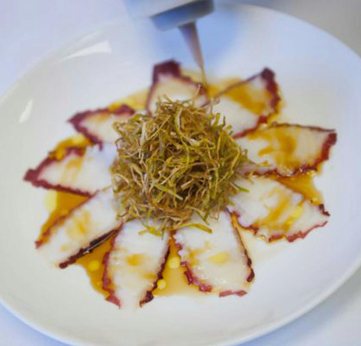 a close up of food