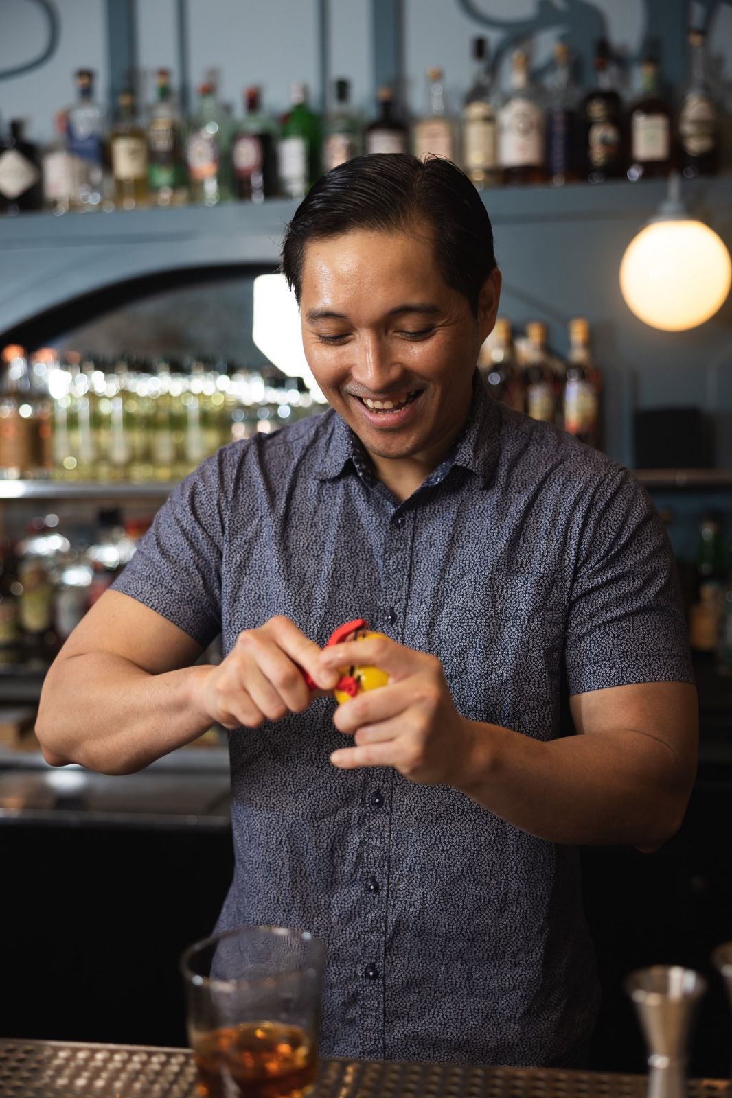a person sitting at a table