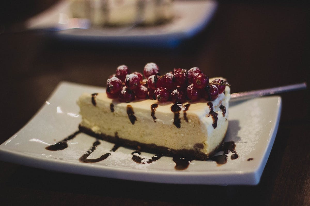 a piece of chocolate cake on a plate