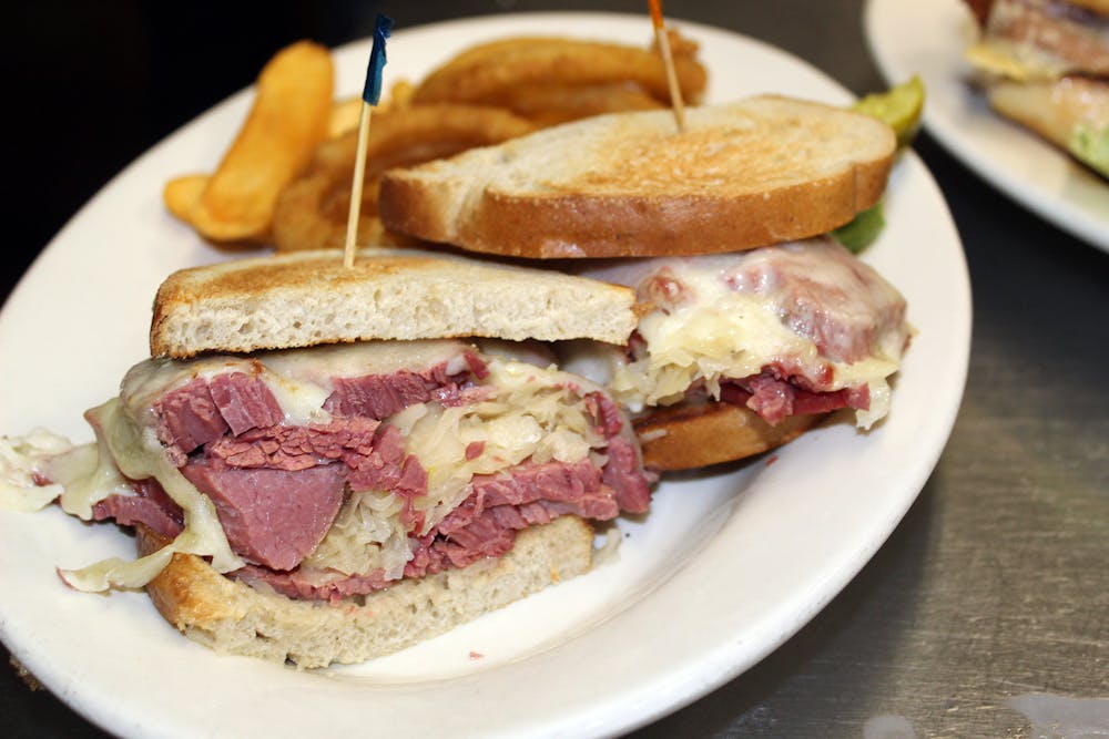 a close up of a sandwich on a plate