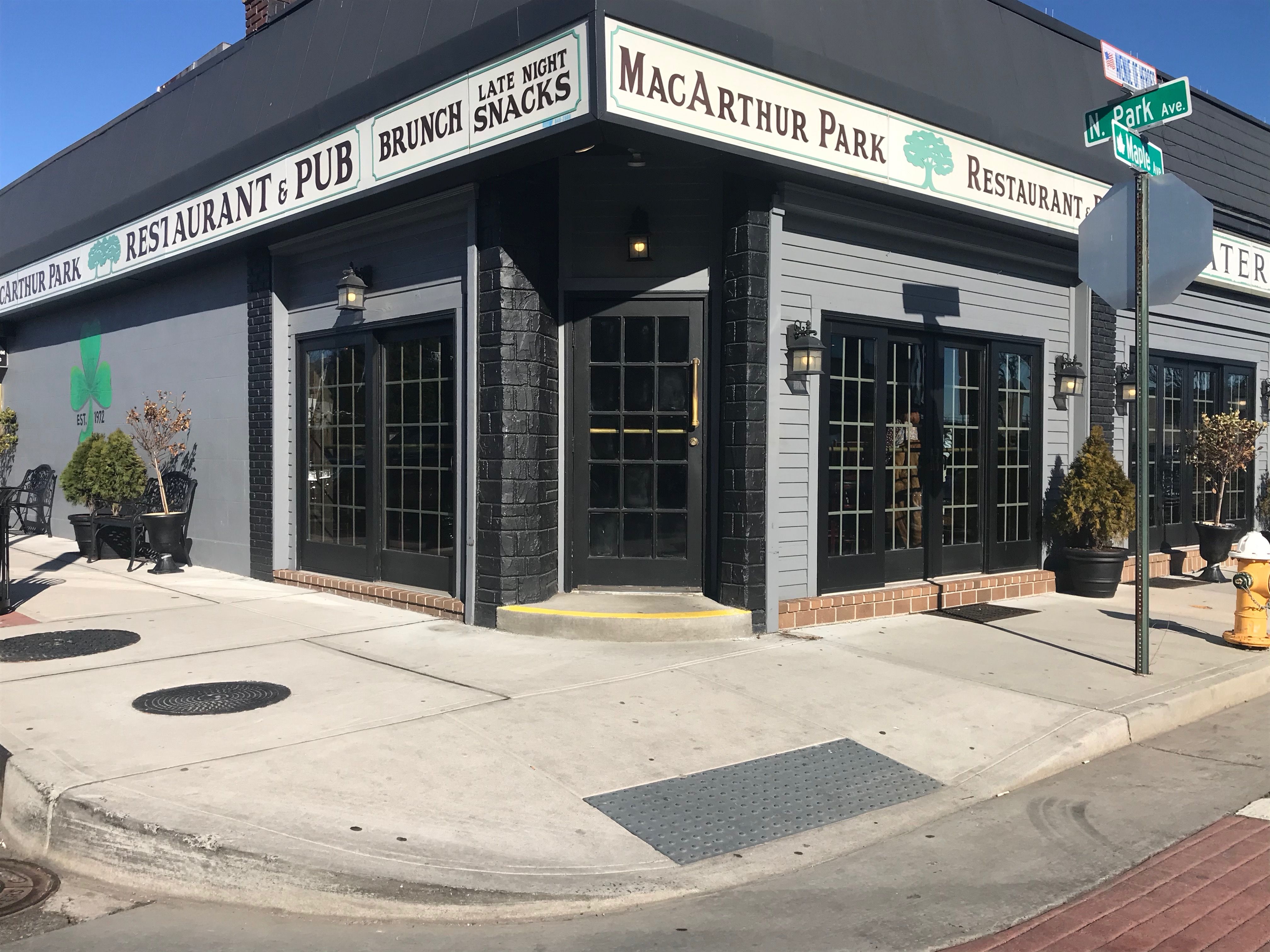 a store front at day