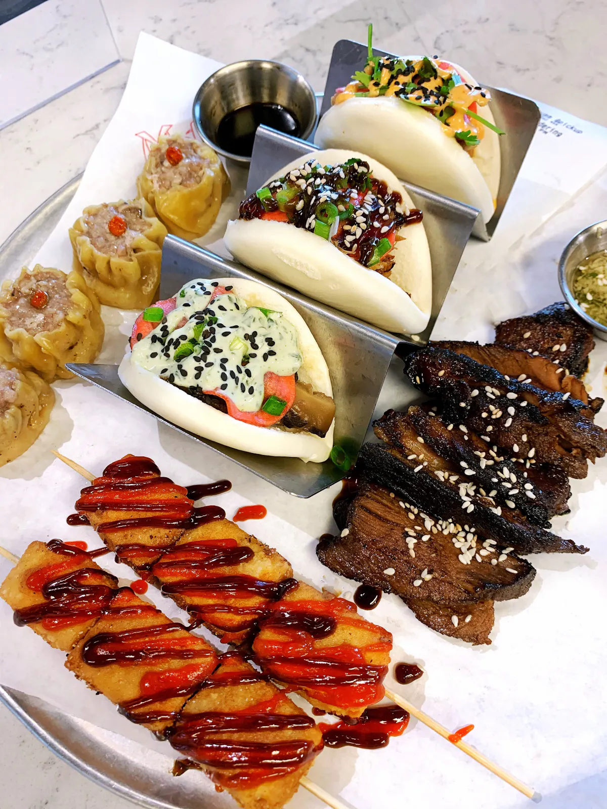 a close up of food