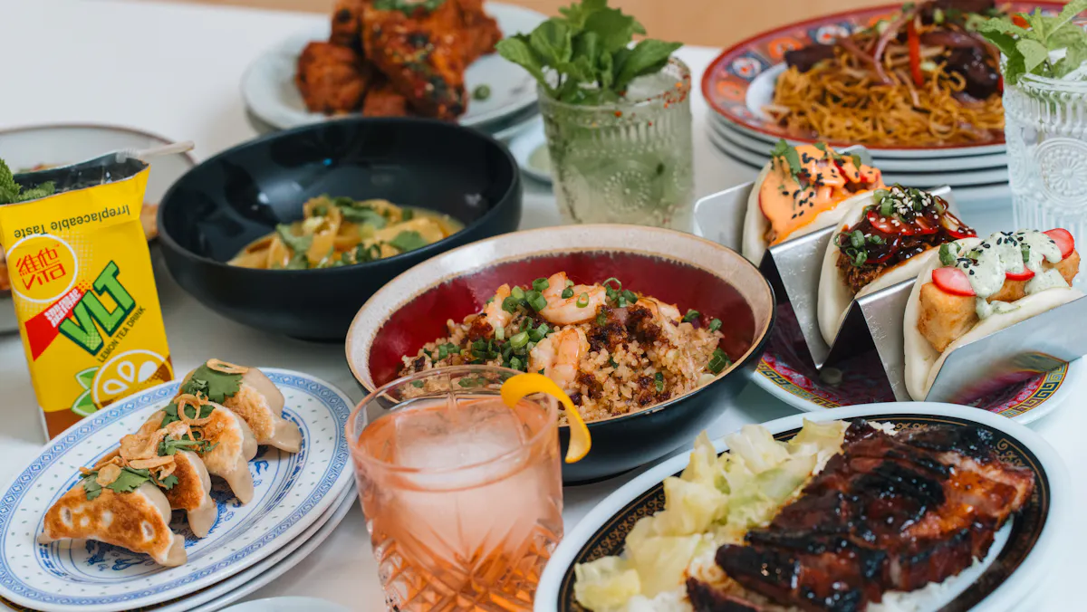 a bunch of food on a plate