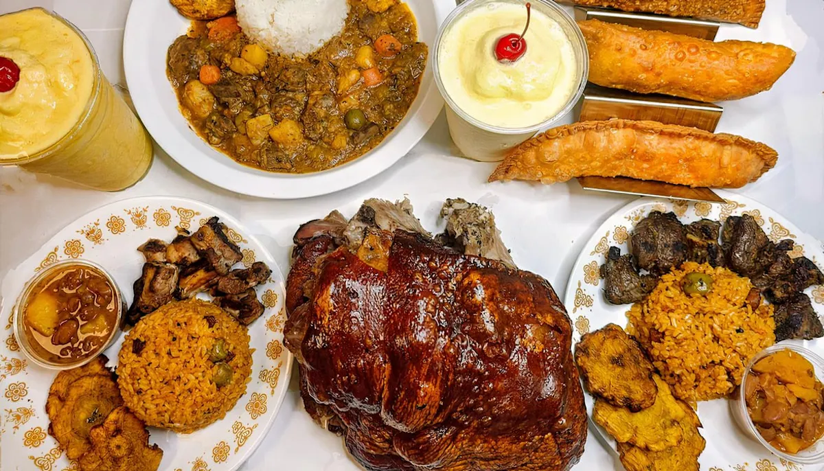 a plate of food on a table