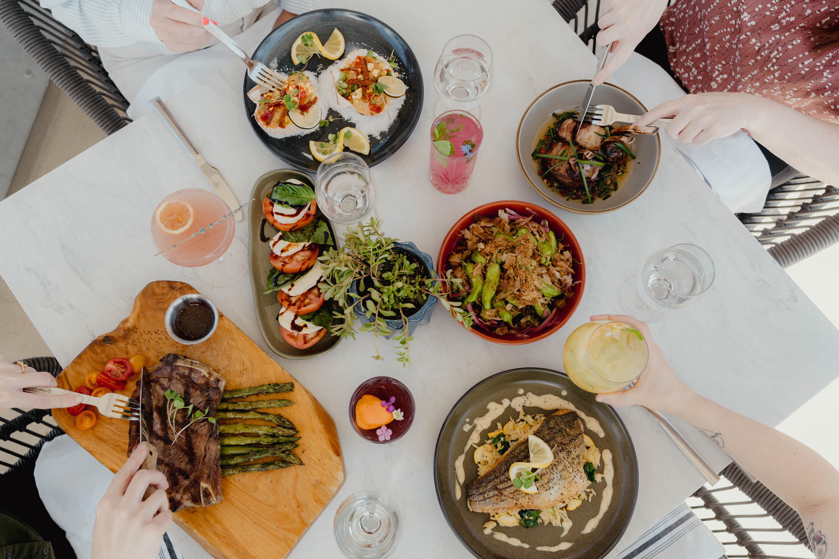 a plate of food on a table