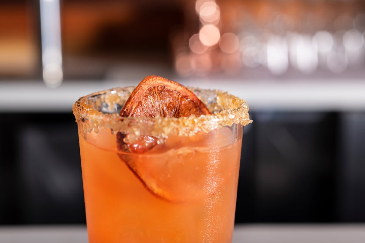 an orange cocktail