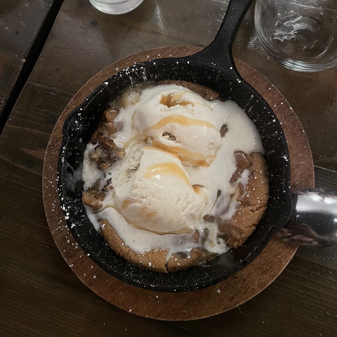 wood fired cookie skillet