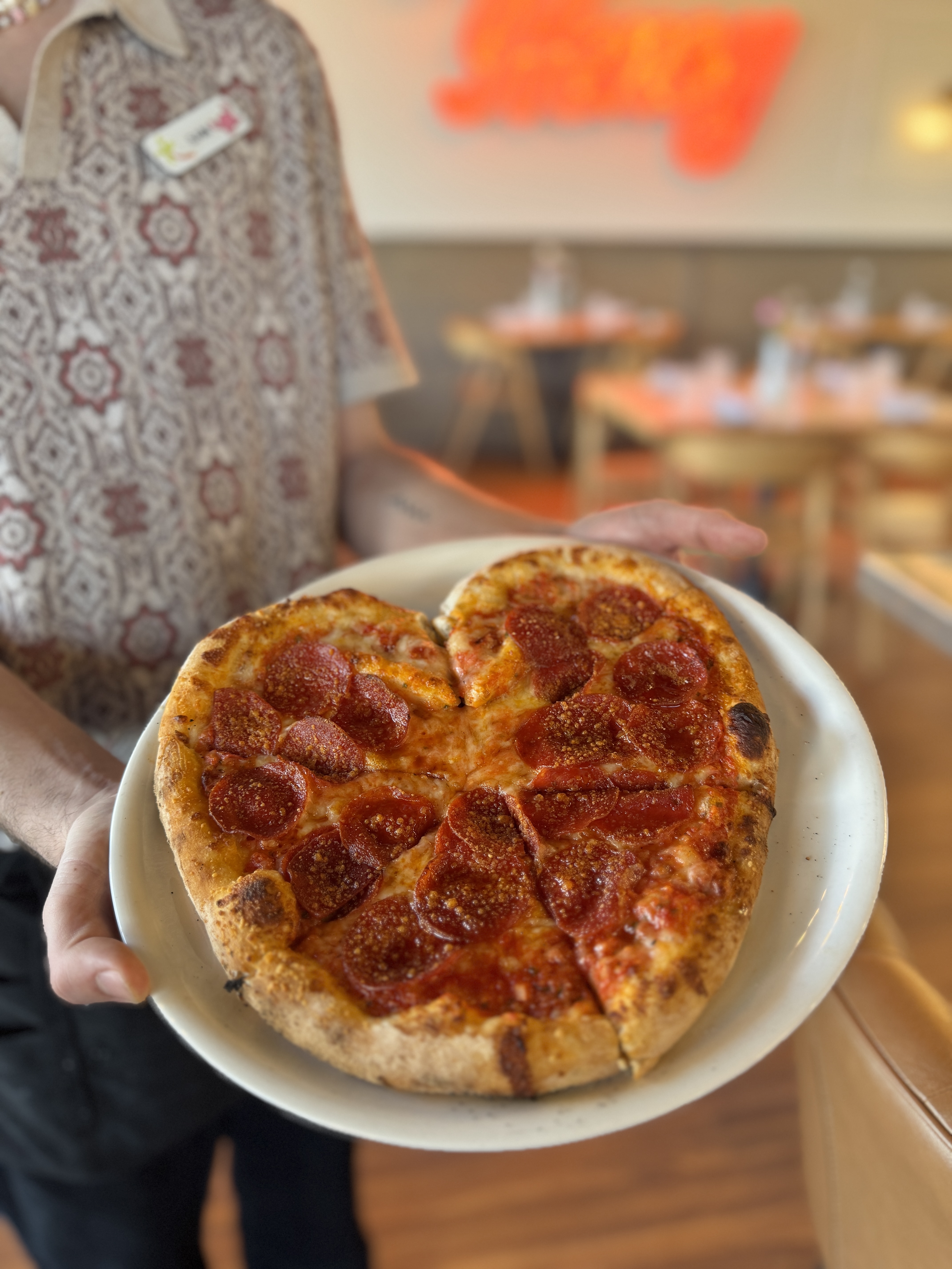 heart pizza pepperoni