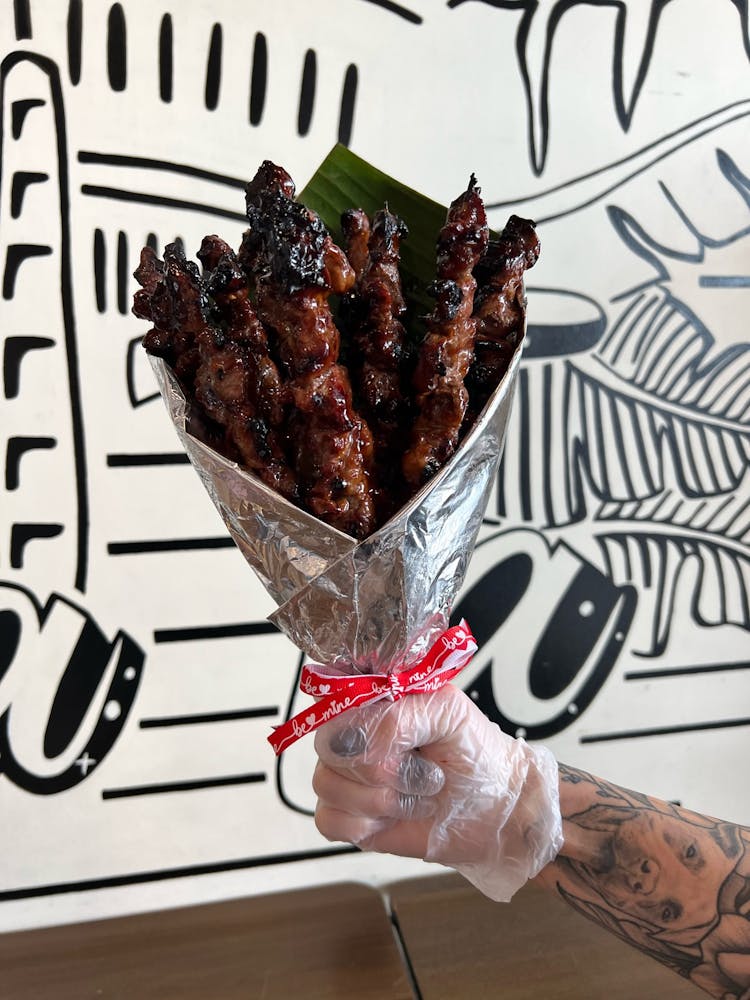 a close up of a plate of food