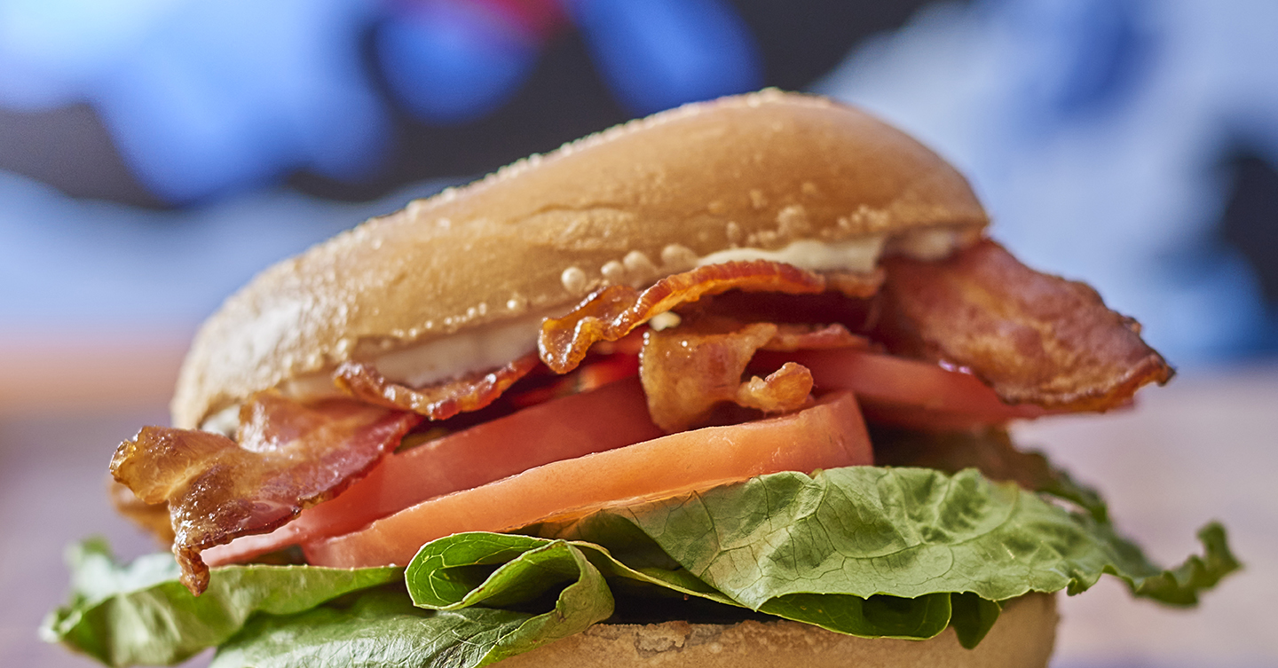 a close up of a sandwich