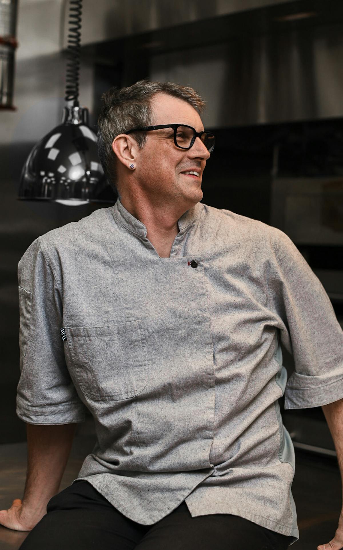 a man wearing glasses