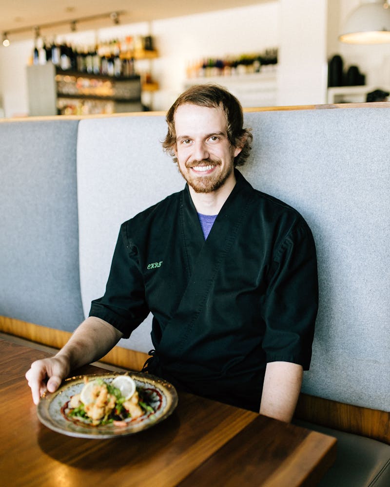 a person sitting at a table