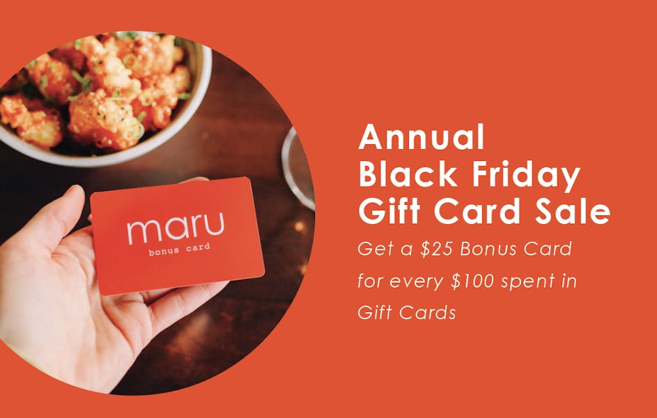 Black Friday Gift Card Sale | Maru Sushi