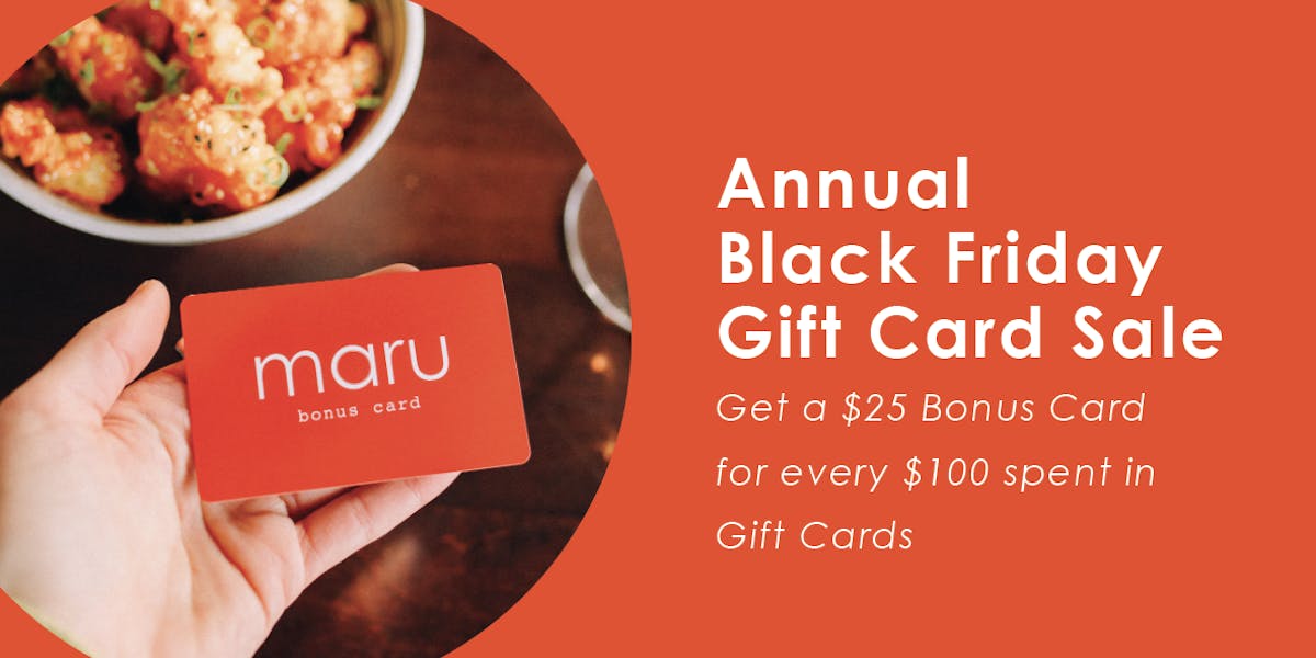 Black Friday Gift Card Sale | Maru Sushi