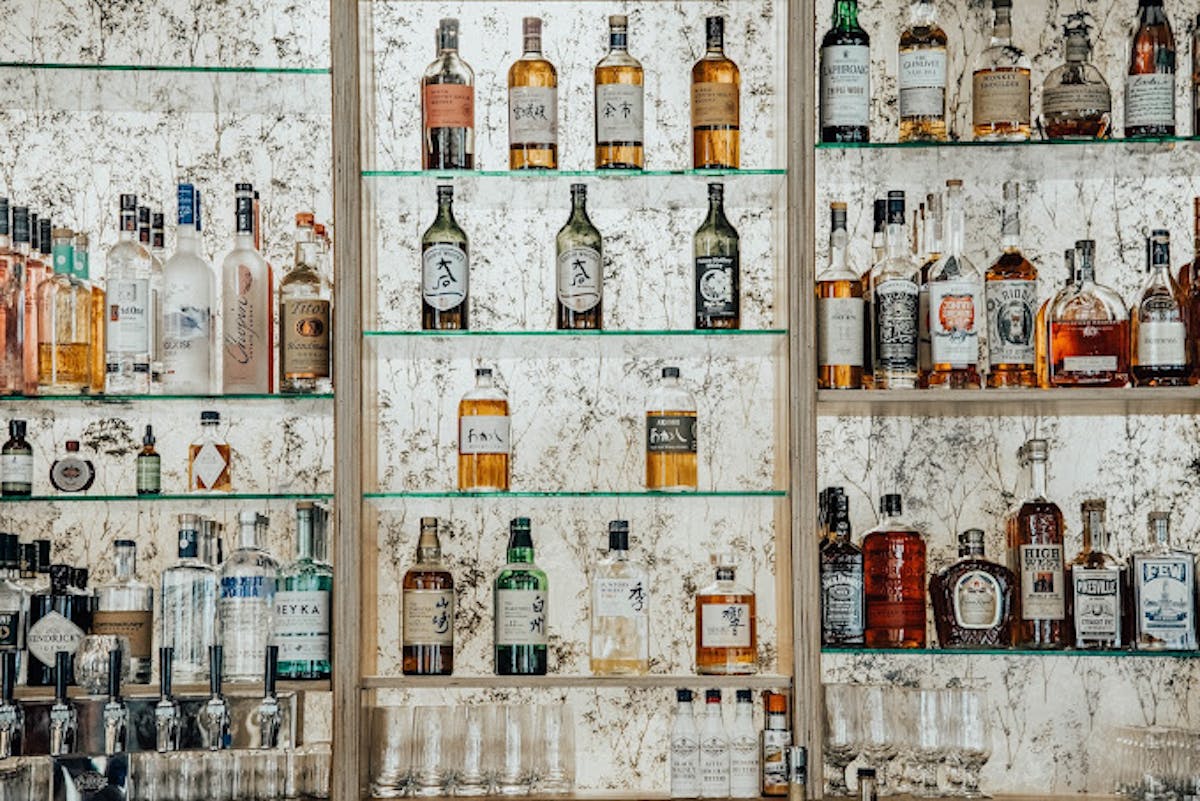 photo of a bar rack