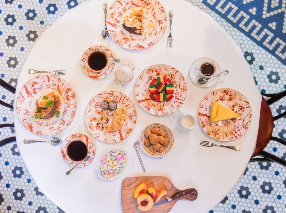 a plate of food on a table