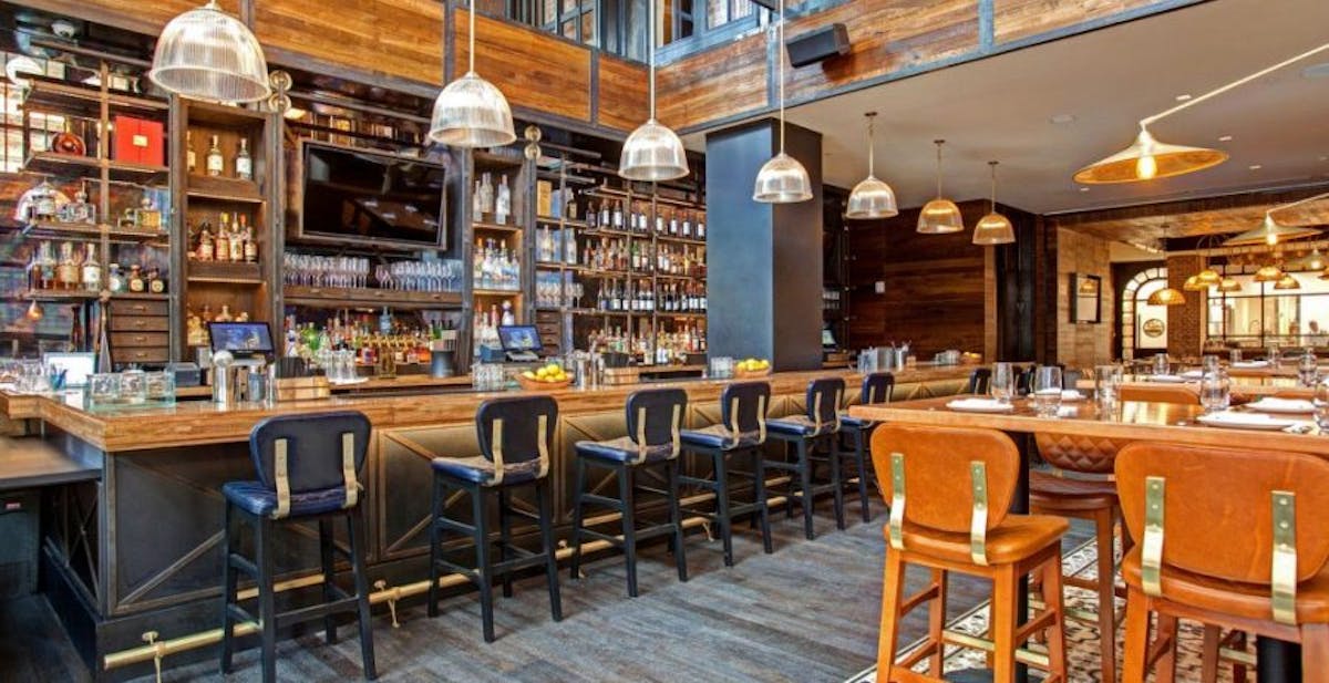 a dining room table in a restaurant