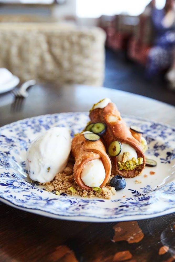 a plate of food on a table