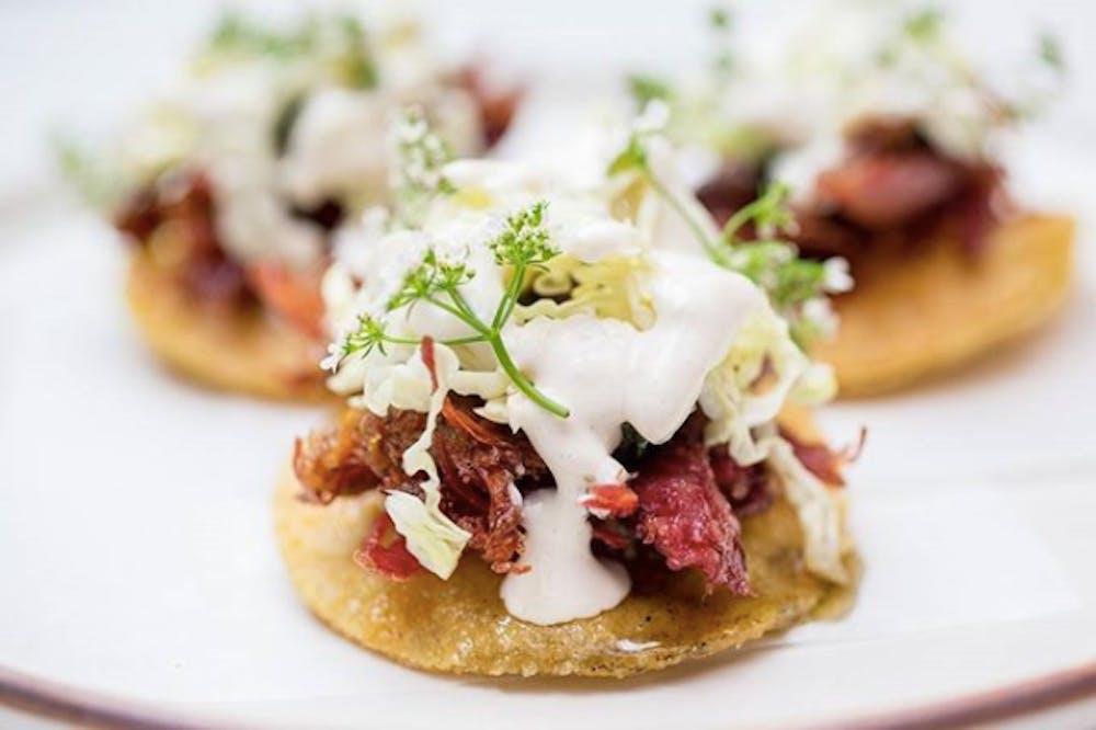 a close up of a plate of food