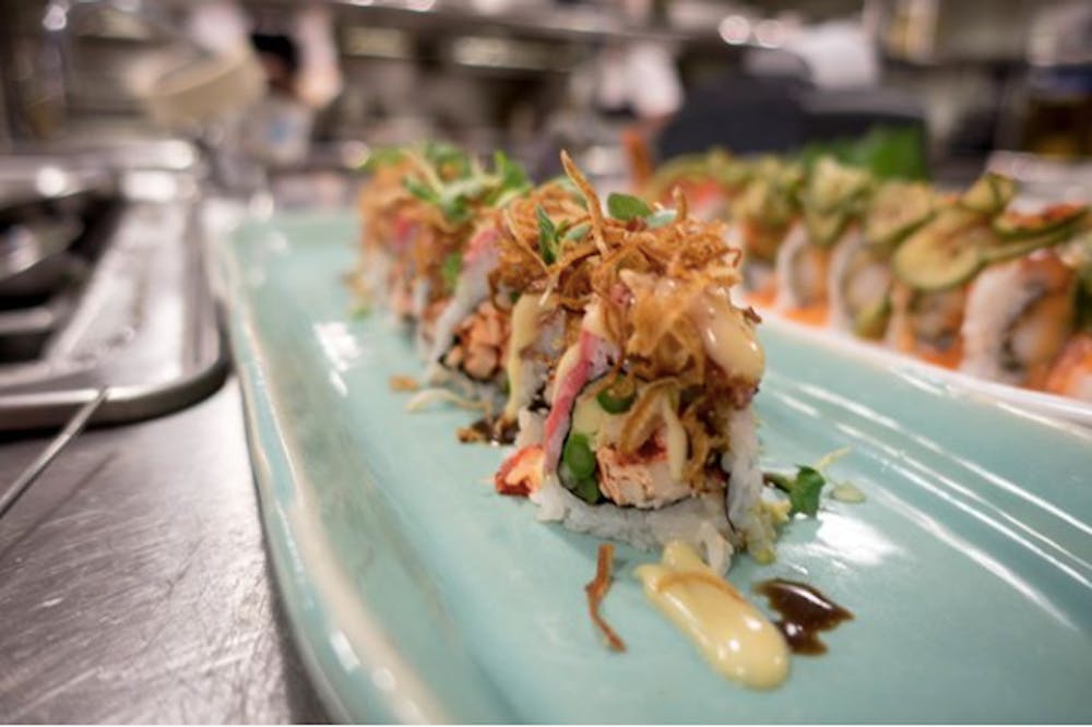 a plate of food on a table