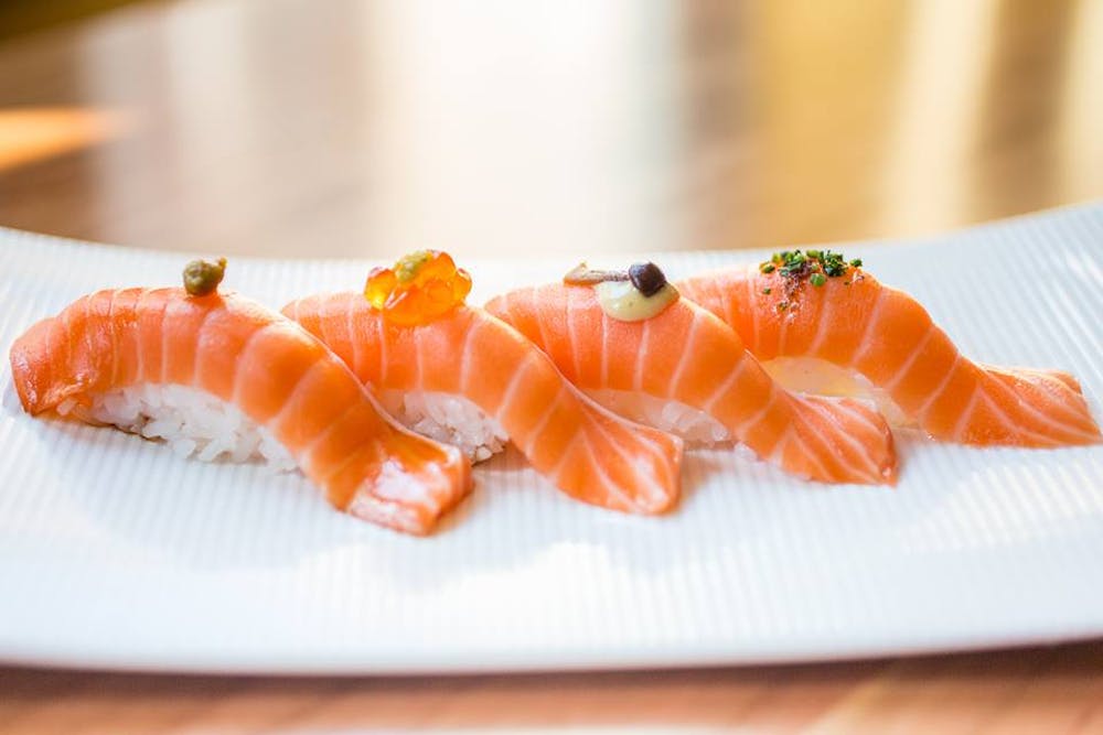 a plate of food on a table