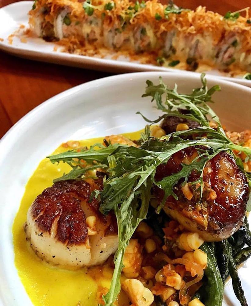 a plate of food on a table