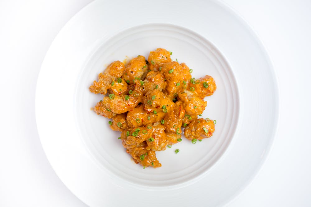 a plate of food with broccoli