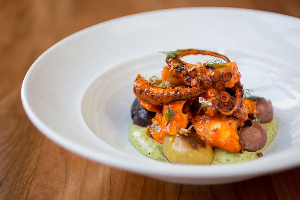 a plate of food on a table