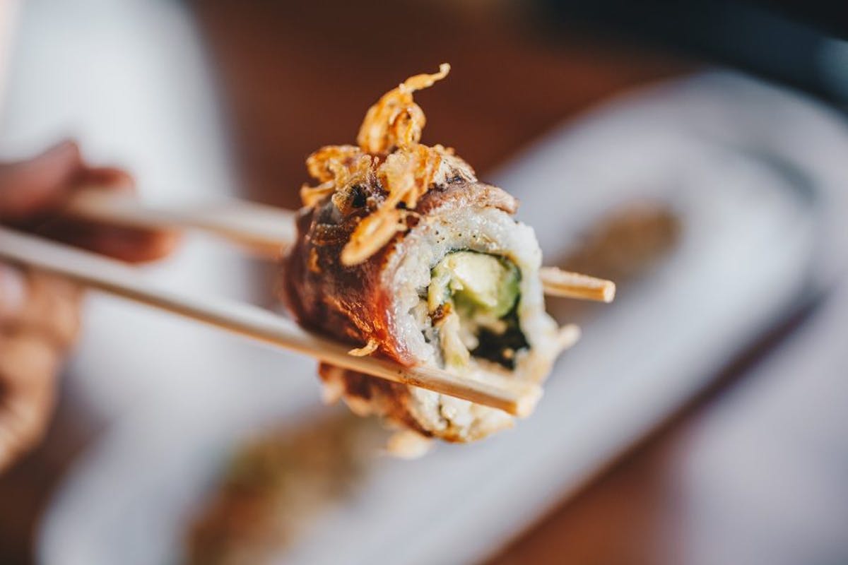 a close up of a plate of food with a fork