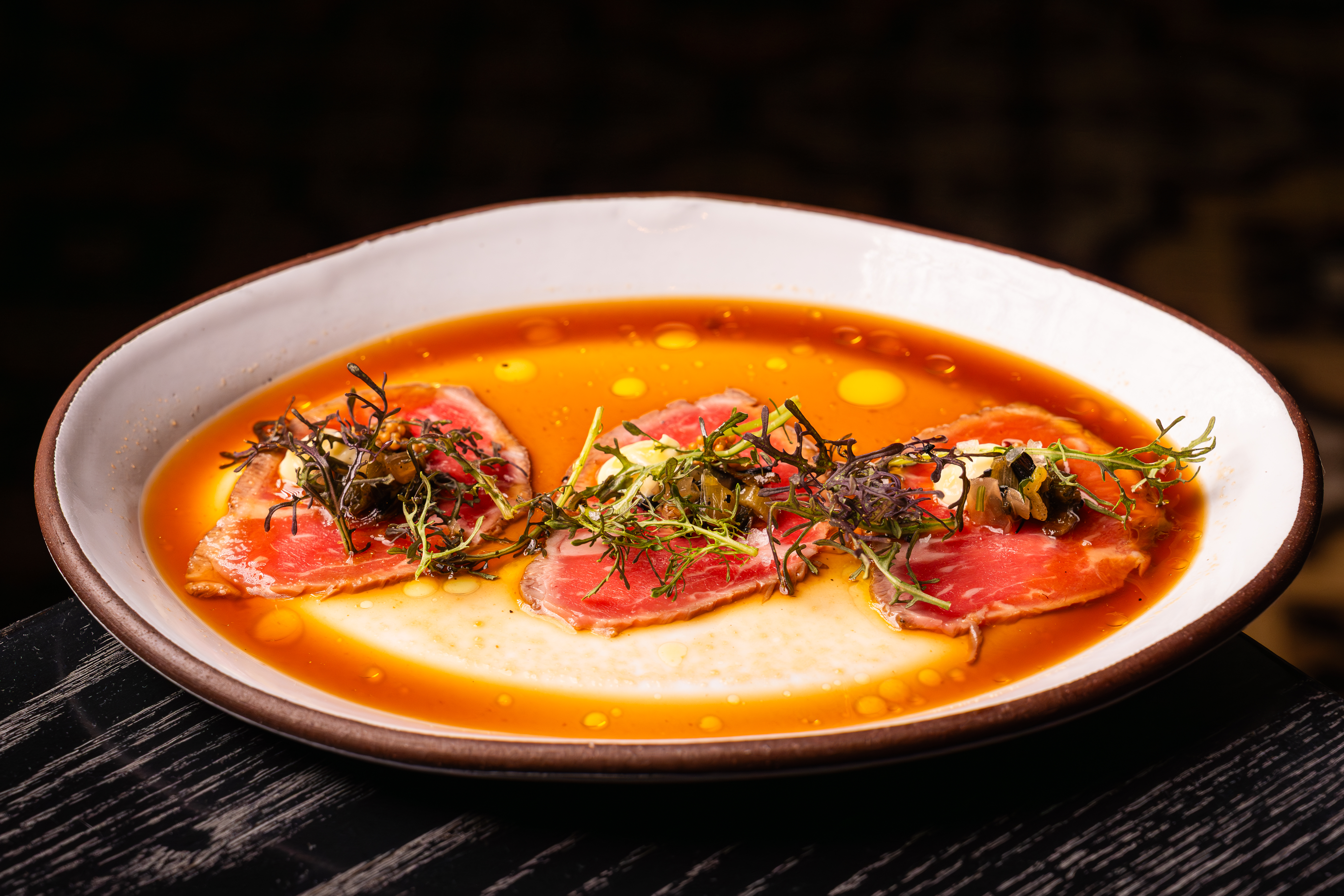 Fresh seafood entrée served at Lionfish Modern Coastal Cuisine in Downtown San Diego
