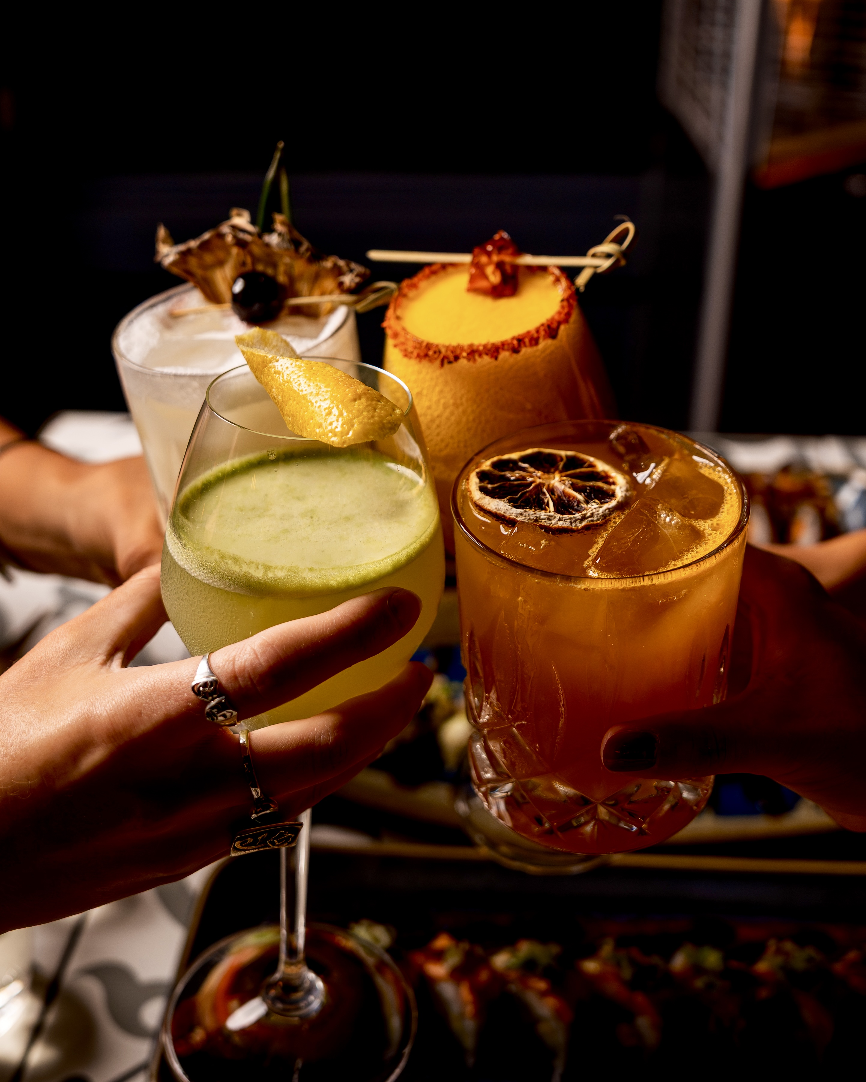 Late Night Happy Hour at Lionfish San Diego in the Gaslamp, featuring seafood, sushi, and handcrafted cocktails in a modern coastal setting