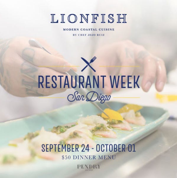 Restaurant Week San Diego Lionfish Modern Coastal Cuisine Seafood