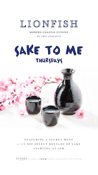 Sake to Me Lionfish Modern Coastal Cuisine Seafood Restaurant in