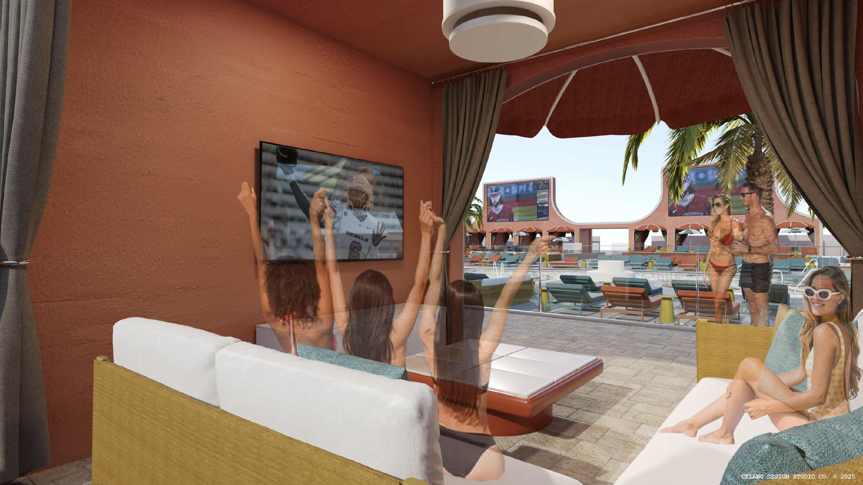 Private cabanas and VIP bungalows